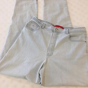 Vintage Women's Gloria Vanderbilt Denim Jeans Light Wash size 16 Long GV logo